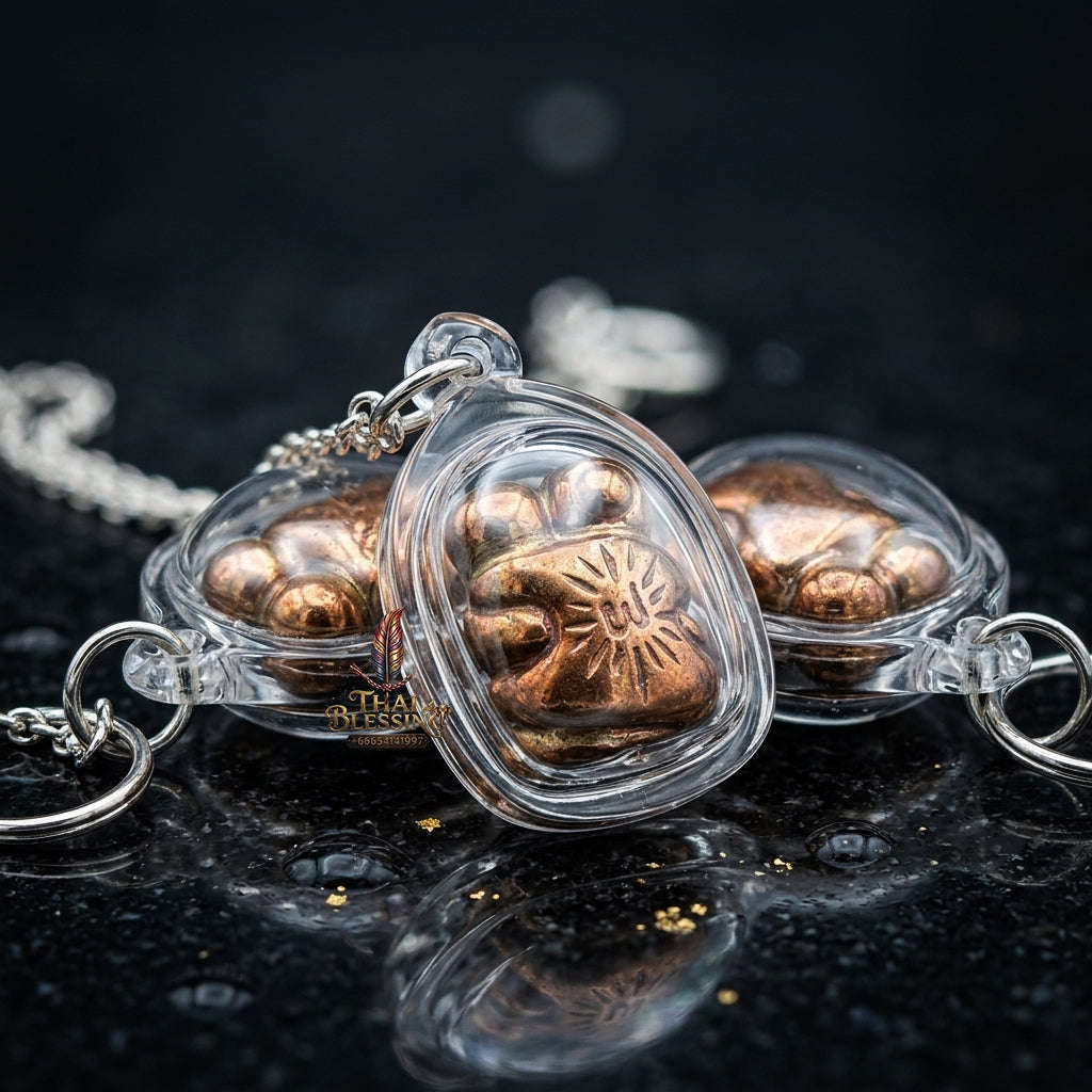 Supreme Luang Pu Khamphuang "In Koo" Sacred Copper Paired Lover Talisman - Wat Wang Sai Samakkhitham 2024 (Master Metta & Seduction Edition) Thai Blessing Co By RURUECHA