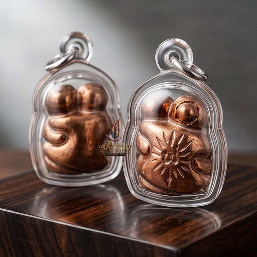 Supreme Luang Pu Khamphuang "In Koo" Sacred Copper Paired Lover Talisman - Wat Wang Sai Samakkhitham 2024 (Master Metta & Seduction Edition) Thai Blessing Co By RURUECHA