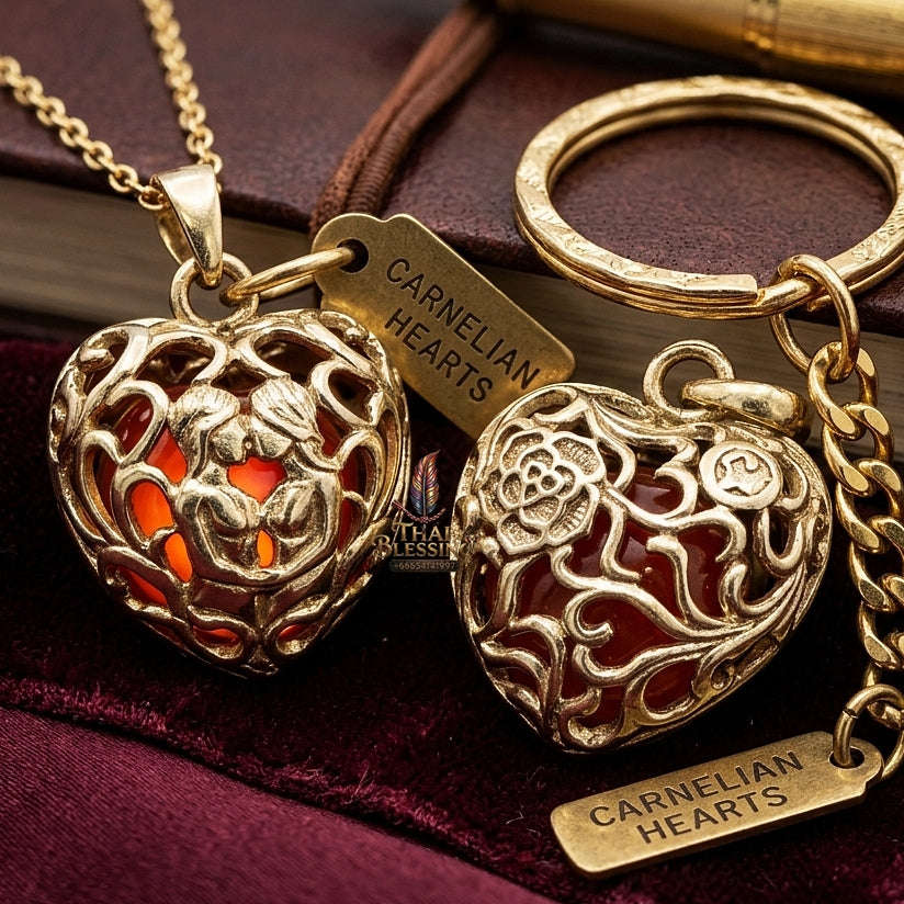 Supreme Luang Pu Som "Hua Jai In Khu" (Heart-Shaped Paired In Koo) Love & Wealth Talisman - Wat Wang Phae 2017 (Master Metta Edition) Thai Blessing Co By RURUECHA