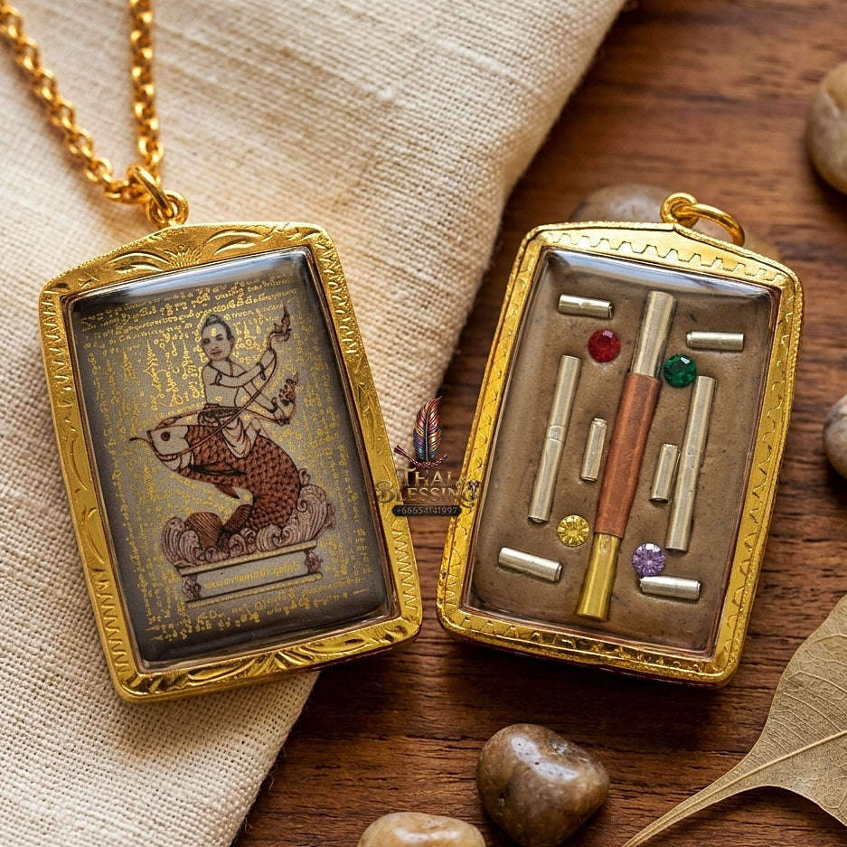 Supreme Metta Mahaniyom & Irresistible Personal Magnetism Locket Kumanthong Special-Embedded Edition Phongphraikuman & Sacred Wealth Powders Phra Achan Supphasit Thai Blessing Co By RURUECHA