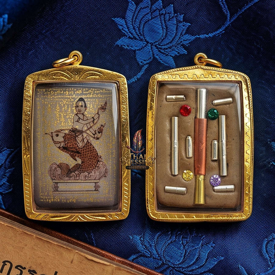 Supreme Metta Mahaniyom & Irresistible Personal Magnetism Locket Kumanthong Special-Embedded Edition Phongphraikuman & Sacred Wealth Powders Phra Achan Supphasit Thai Blessing Co By RURUECHA