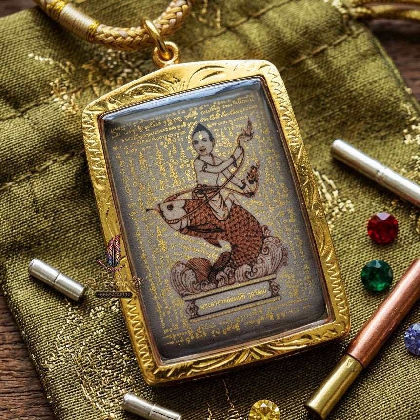 Supreme Metta Mahaniyom & Irresistible Personal Magnetism Locket Kumanthong Special-Embedded Edition Phongphraikuman & Sacred Wealth Powders Phra Achan Supphasit Thai Blessing Co By RURUECHA