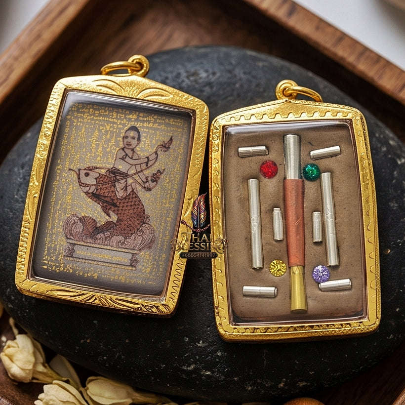 Supreme Metta Mahaniyom & Irresistible Personal Magnetism Locket Kumanthong Special-Embedded Edition Phongphraikuman & Sacred Wealth Powders Phra Achan Supphasit Thai Blessing Co By RURUECHA