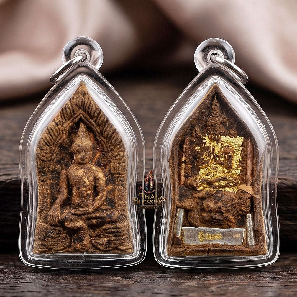 Supreme Metta Mahaniyom & Irresistible Personal Magnetism Sacred Khun Phaen Hong Ron (Soaring Swan) Master-Edition Pure Seduction Herb Powder Luang Pu In Wat Nong Mek Surin 2013 Thai Amulet Collectible Thai Blessing Co By RURUECHA