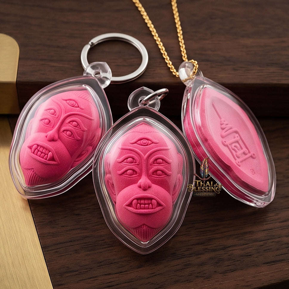 Supreme Monkey-Face Four-Eared Five-Eyed Sacred Powder Wealth Deity Si Hu Ha Ta - Achan Subin Na Na Thong 2013 (Master Edition) Thai Blessing Co By RURUECHA