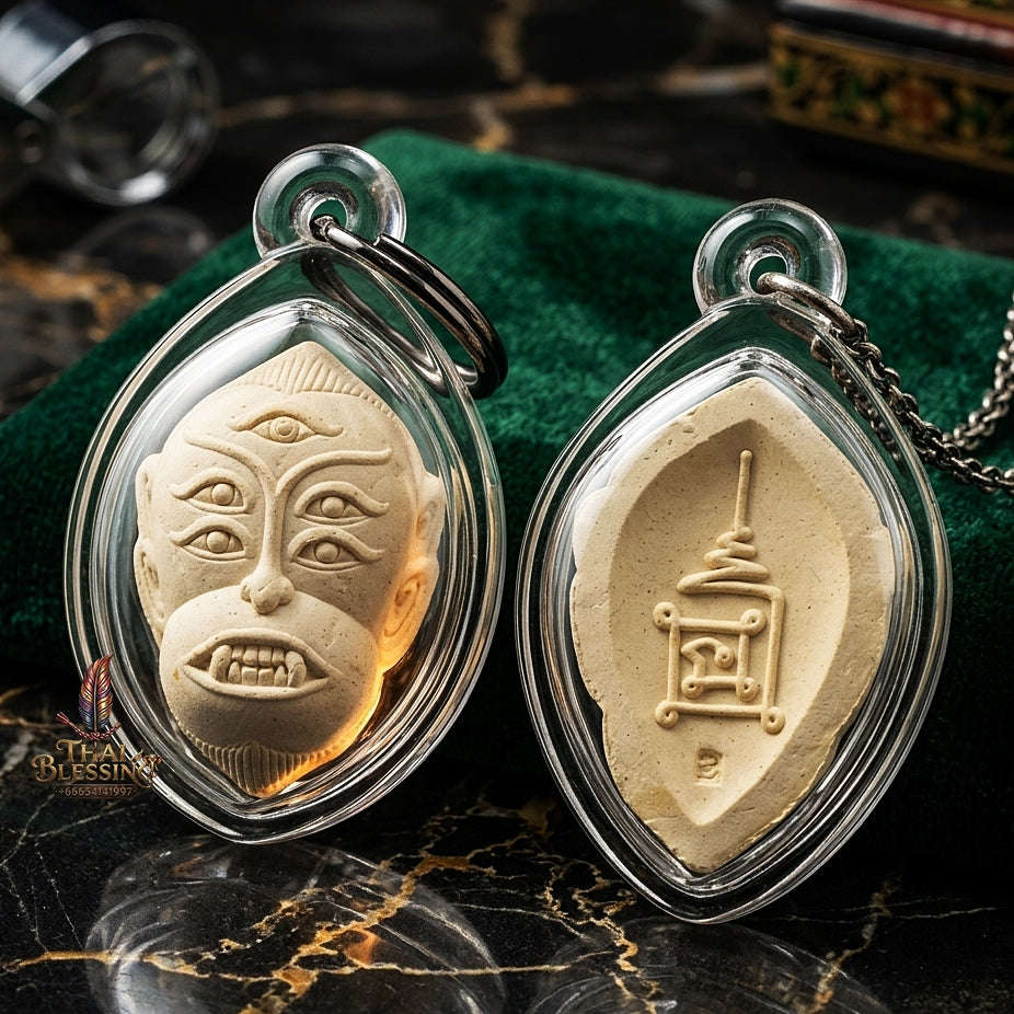 Supreme Monkey-Face Four-Eared Five-Eyed Sacred Powder Wealth Deity Si Hu Ha Ta - Achan Subin Na Na Thong 2013 (Master Edition) Thai Blessing Co By RURUECHA