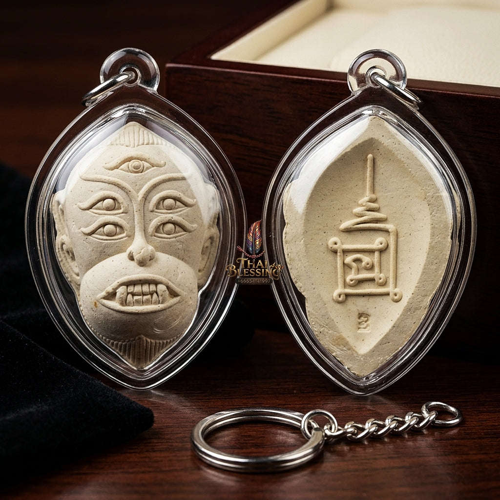 Supreme Monkey-Face Four-Eared Five-Eyed Sacred Powder Wealth Deity Si Hu Ha Ta - Achan Subin Na Na Thong 2013 (Master Edition) Thai Blessing Co By RURUECHA
