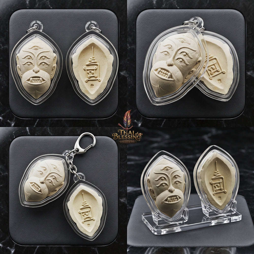 Supreme Monkey-Face Four-Eared Five-Eyed Sacred Powder Wealth Deity Si Hu Ha Ta - Achan Subin Na Na Thong 2013 (Master Edition) Thai Blessing Co By RURUECHA