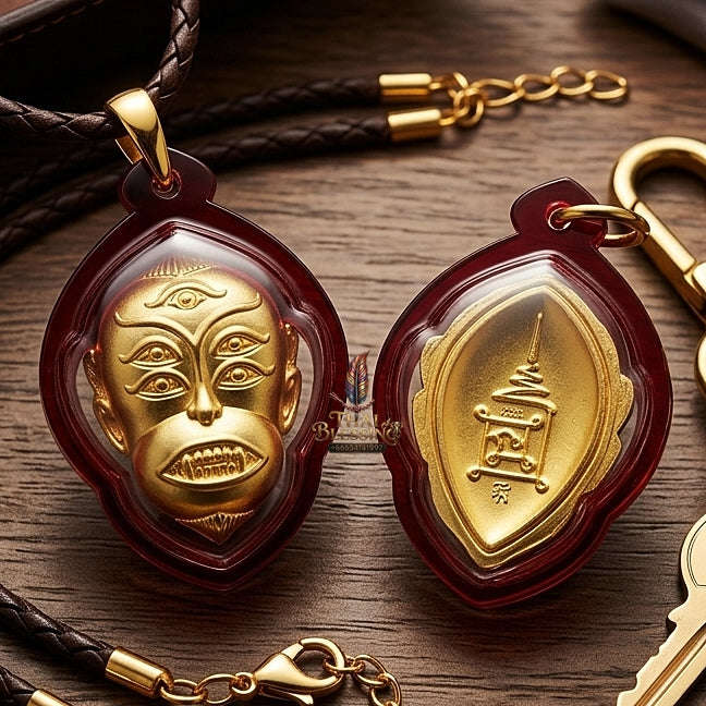 Supreme Monkey-Face Gold-Plated Bronze Wealth Deity Si Hu Ha Ta - Achan Subin Na Na Thong 2013 (Large Master Edition) Thai Blessing Co By RURUECHA