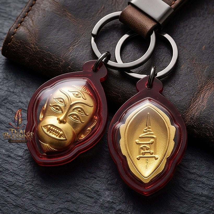 Supreme Monkey-Face Gold-Plated Bronze Wealth Deity Si Hu Ha Ta - Achan Subin Na Na Thong 2013 (Large Master Edition) Thai Blessing Co By RURUECHA