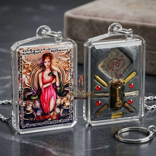 Supreme Nang Phaya Ngu (Snake Queen) Sacred Attraction Oil Locket - Ajarn Weerathep Yannakhru Prasit 2013 (Master Edition) Thai Blessing Co By RURUECHA