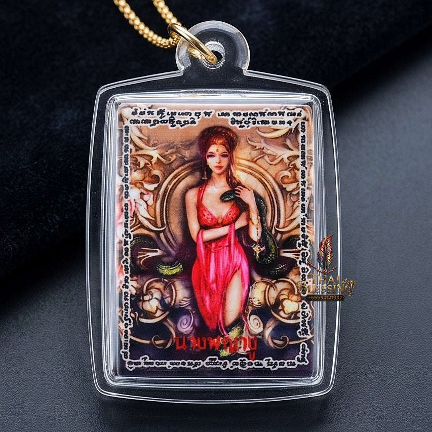 Supreme Nang Phaya Ngu (Snake Queen) Sacred Attraction Oil Locket - Ajarn Weerathep Yannakhru Prasit 2013 (Master Edition) Thai Blessing Co By RURUECHA