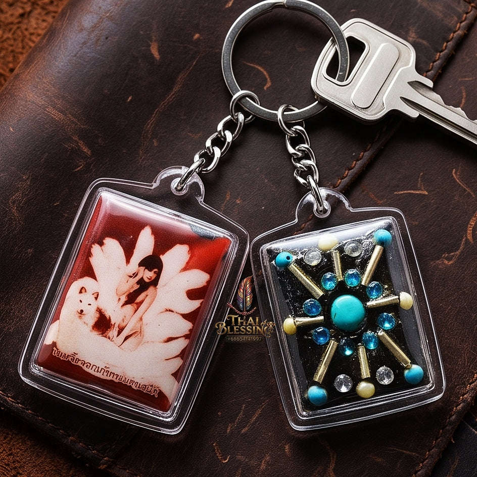 Supreme Nine-Tailed Fox Spirit "Maha Saneh" Sacred Charm Locket - Pho Pu Khru Noi Tan Chiang Mai (Master Edition) Thai Blessing Co By RURUECHA