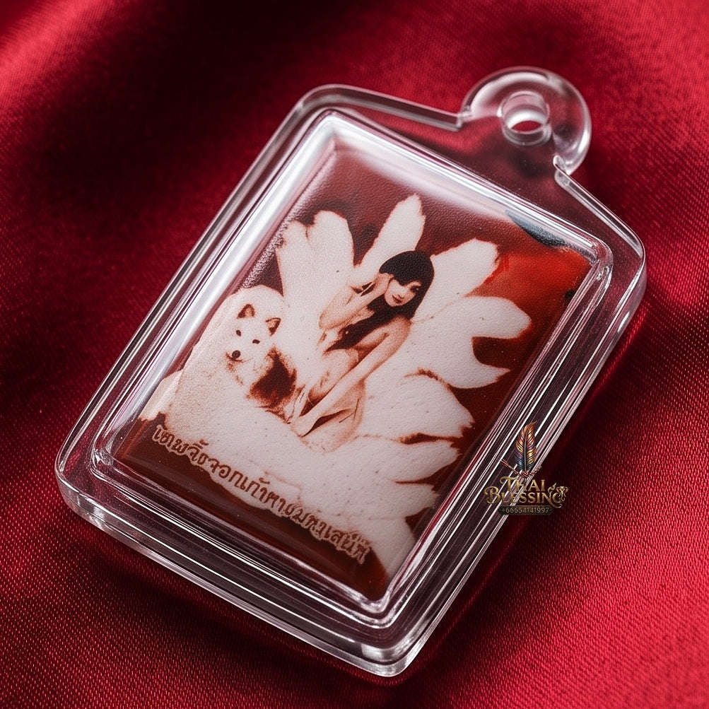 Supreme Nine-Tailed Fox Spirit "Maha Saneh" Sacred Charm Locket - Pho Pu Khru Noi Tan Chiang Mai (Master Edition) Thai Blessing Co By RURUECHA