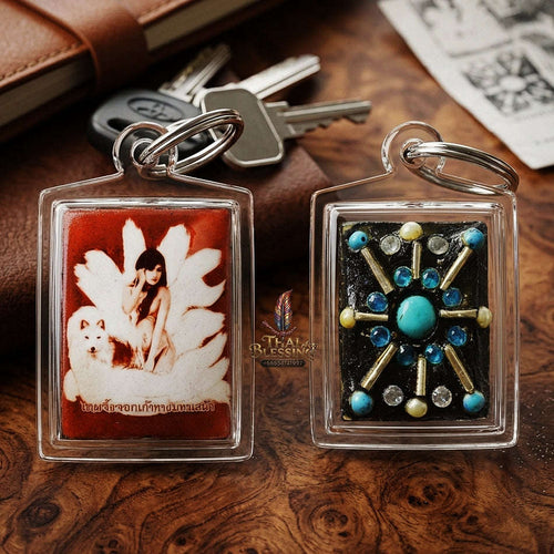 Supreme Nine-Tailed Fox Spirit "Maha Saneh" Sacred Charm Locket - Pho Pu Khru Noi Tan Chiang Mai (Master Edition) Thai Blessing Co By RURUECHA