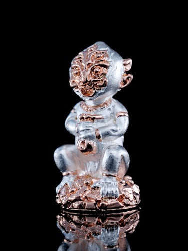 Supreme Phaya Si Hu Ha Ta "2K Silver-Gold Plated Samrit" Sculptural Statue Amulet - Khru Ba Tao Wat Thung Setthi (Wat Ubosot Ban Lao) 2024 (Master 2K Edition) Thai Blessing Co By RURUECHA