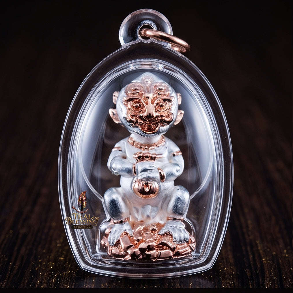 Supreme Phaya Si Hu Ha Ta "2K Silver-Gold Plated Samrit" Sculptural Statue Amulet - Khru Ba Tao Wat Thung Setthi (Wat Ubosot Ban Lao) 2024 (Master 2K Edition) Thai Blessing Co By RURUECHA