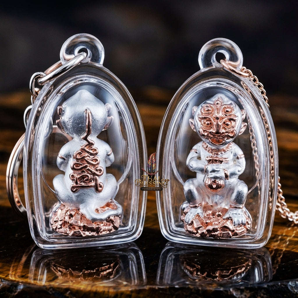 Supreme Phaya Si Hu Ha Ta "2K Silver-Gold Plated Samrit" Sculptural Statue Amulet - Khru Ba Tao Wat Thung Setthi (Wat Ubosot Ban Lao) 2024 (Master 2K Edition) Thai Blessing Co By RURUECHA