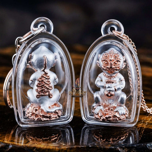 Supreme Phaya Si Hu Ha Ta "2K Silver-Gold Plated Samrit" Sculptural Statue Amulet - Khru Ba Tao Wat Thung Setthi (Wat Ubosot Ban Lao) 2024 (Master 2K Edition) Thai Blessing Co By RURUECHA