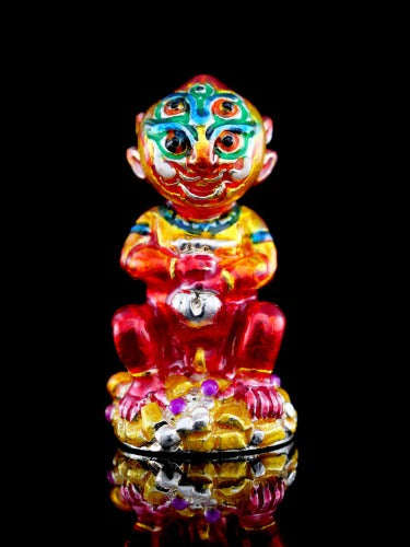 Supreme Phaya Si Hu Ha Ta "Alpaca with Crimson Red Enamel" Sculptural Statue Amulet - Khru Ba Tao Wat Thung Setthi (Wat Ubosot Ban Lao) 2024 (Master Crimson Edition) Thai Blessing Co By RURUECHA
