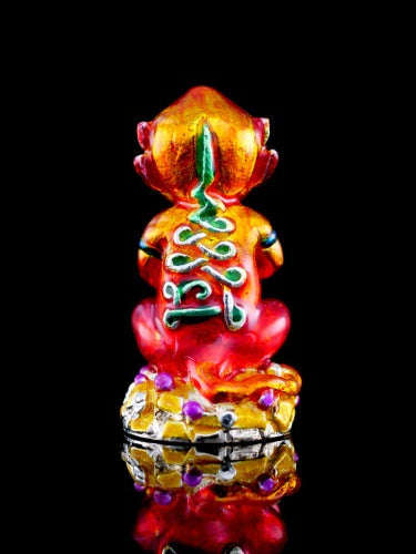 Supreme Phaya Si Hu Ha Ta "Alpaca with Crimson Red Enamel" Sculptural Statue Amulet - Khru Ba Tao Wat Thung Setthi (Wat Ubosot Ban Lao) 2024 (Master Crimson Edition) Thai Blessing Co By RURUECHA