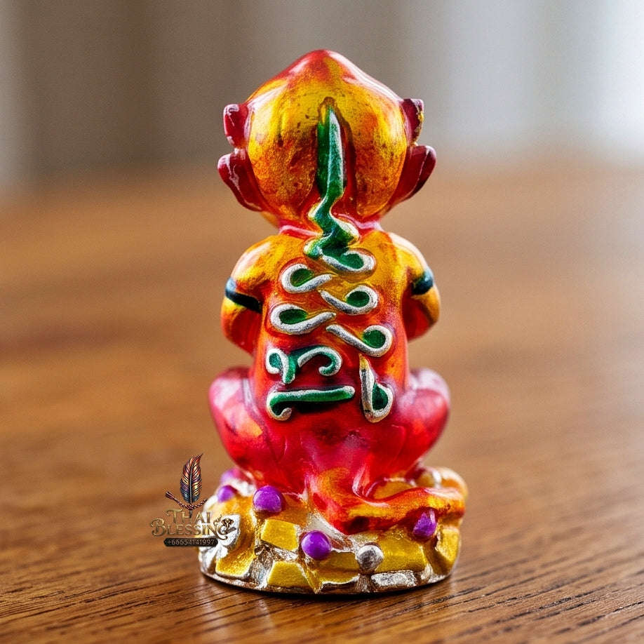Supreme Phaya Si Hu Ha Ta "Alpaca with Crimson Red Enamel" Sculptural Statue Amulet - Khru Ba Tao Wat Thung Setthi (Wat Ubosot Ban Lao) 2024 (Master Crimson Edition) Thai Blessing Co By RURUECHA