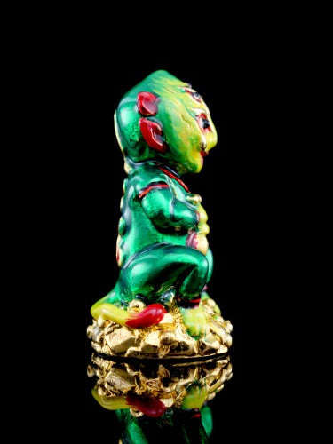 Supreme Phaya Si Hu Ha Ta "Alpaca with Emerald Green Enamel" Sculptural Statue Amulet - Khru Ba Tao Wat Thung Setthi (Wat UbosotBan Lao) 2024 (Master Emerald Edition) Thai Blessing Co By RURUECHA