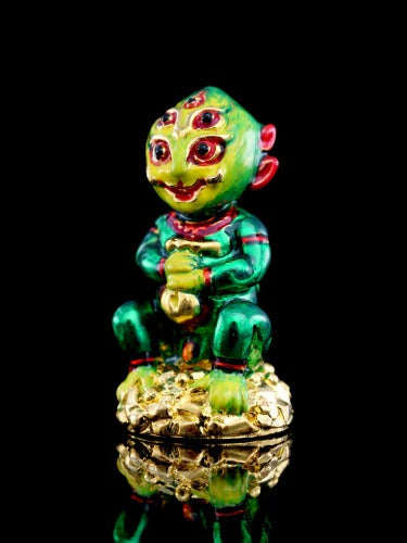Supreme Phaya Si Hu Ha Ta "Alpaca with Emerald Green Enamel" Sculptural Statue Amulet - Khru Ba Tao Wat Thung Setthi (Wat UbosotBan Lao) 2024 (Master Emerald Edition) Thai Blessing Co By RURUECHA