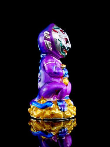 Supreme Phaya Si Hu Ha Ta "Alpaca with Royal Purple Enamel" Sculptural Statue Amulet - Khru Ba Tao Wat Thung Setthi (Wat Ubosot Ban Lao) 2024 (Master Royal Purple Edition) Thai Blessing Co By RURUECHA