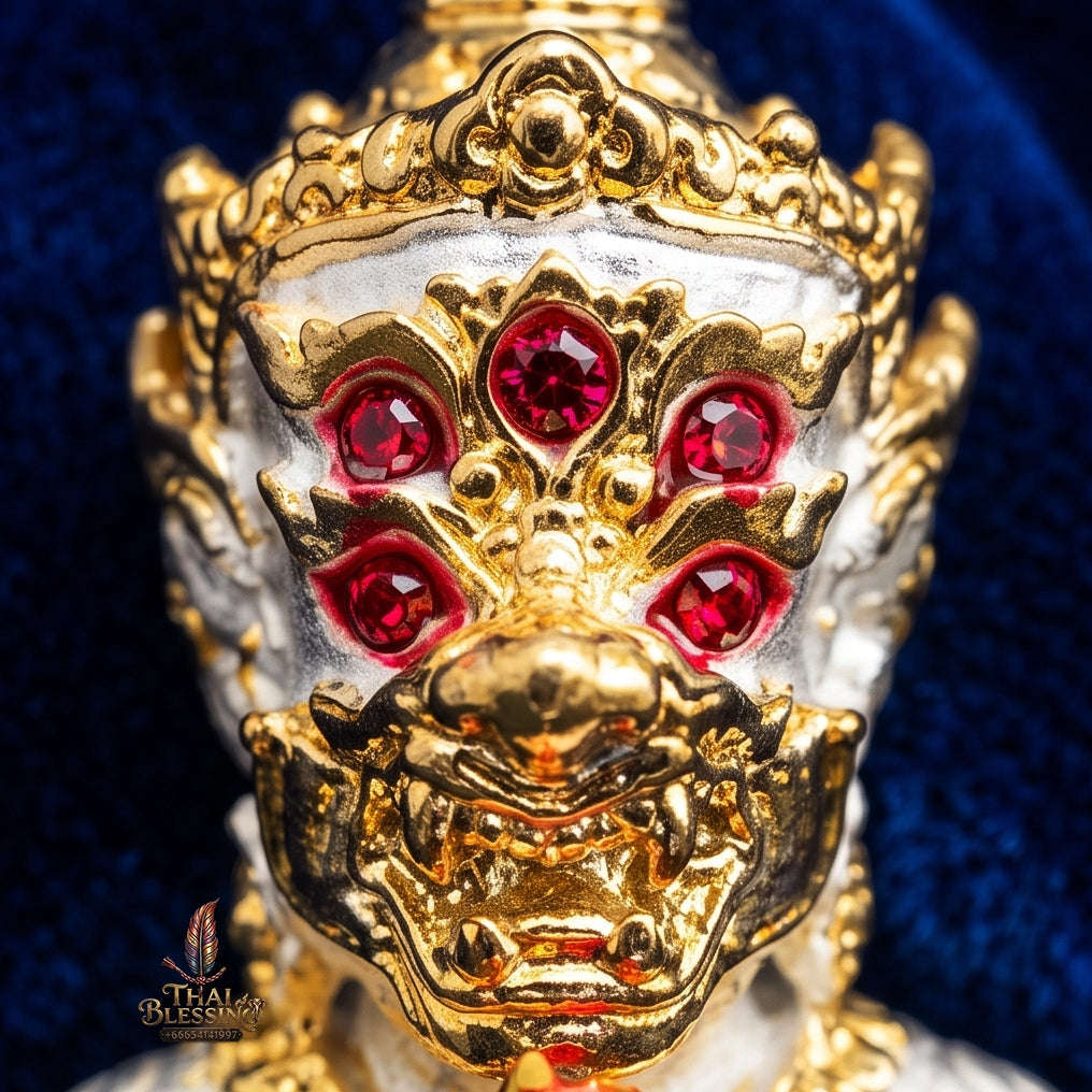 Supreme Phaya Si Hu Ha Ta "Bang Koet Sap" (Infinite Wealth Generation) "2K Silver-Gold Plated Samrit" Amulet - Wai Khru 2568 Master Edition Thai Blessing Co By RURUECHA