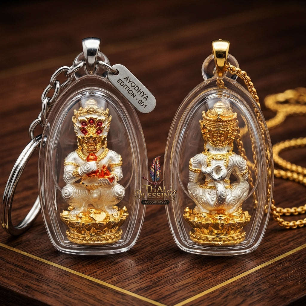 Supreme Phaya Si Hu Ha Ta "Bang Koet Sap" (Infinite Wealth Generation) "2K Silver-Gold Plated Samrit" Amulet - Wai Khru 2568 Master Edition Thai Blessing Co By RURUECHA