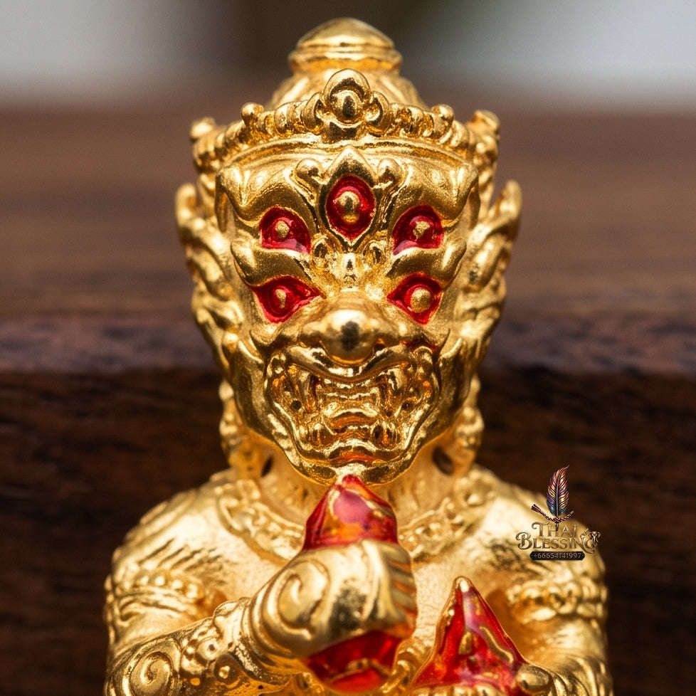Supreme Phaya Si Hu Ha Ta "Bang Koet Sap" (Infinite Wealth Generation) "Gold-Plated Samrit" Amulet - Wai Khru 2568 Master Edition Thai Blessing Co By RURUECHA