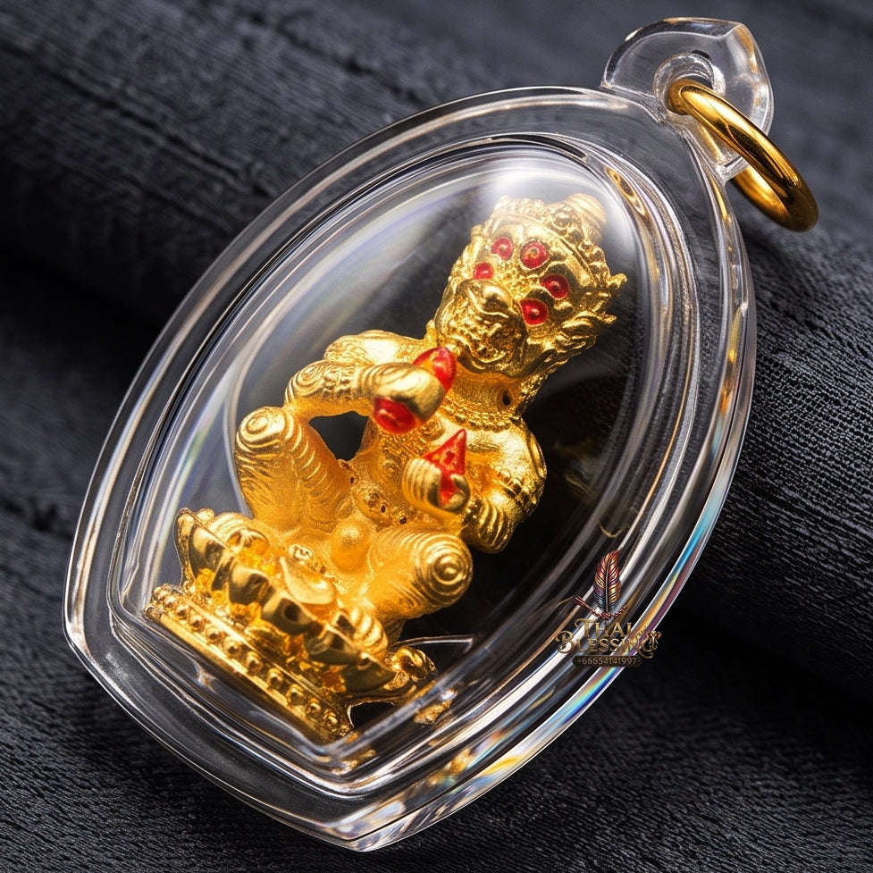 Supreme Phaya Si Hu Ha Ta "Bang Koet Sap" (Infinite Wealth Generation) "Gold-Plated Samrit" Amulet - Wai Khru 2568 Master Edition Thai Blessing Co By RURUECHA