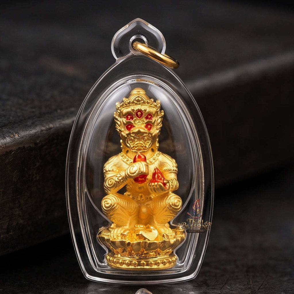 Supreme Phaya Si Hu Ha Ta "Bang Koet Sap" (Infinite Wealth Generation) "Gold-Plated Samrit" Amulet - Wai Khru 2568 Master Edition Thai Blessing Co By RURUECHA