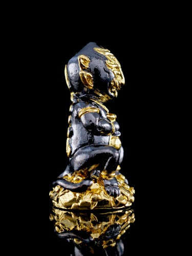 Supreme Phaya Si Hu Ha Ta "Black & Gold Patterned Samrit" Sculptural Statue Amulet - Khru Ba Tao Wat Thung Setthi (Wat Ubosot Ban Lao) 2024 (Master Black-Gold Edition) Thai Blessing Co By RURUECHA