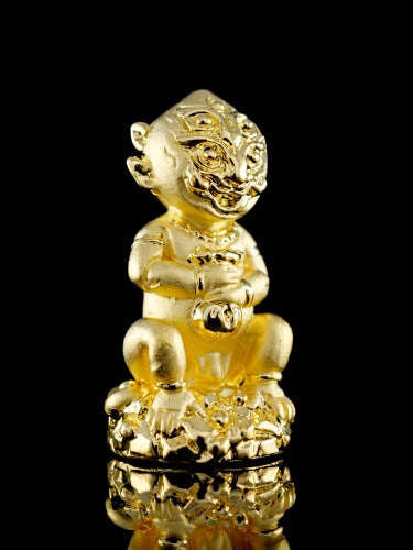 Supreme Phaya Si Hu Ha Ta "Gold-Plated Samrit" Sculptural Statue Amulet - Khru Ba Tao Wat Thung Setthi (Wat Ubosot Ban Lao) 2024 (Master Gold Edition) Thai Blessing Co By RURUECHA