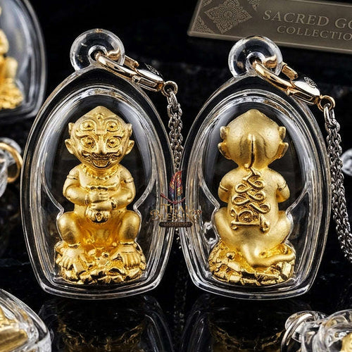 Supreme Phaya Si Hu Ha Ta "Gold-Plated Samrit" Sculptural Statue Amulet - Khru Ba Tao Wat Thung Setthi (Wat Ubosot Ban Lao) 2024 (Master Gold Edition) Thai Blessing Co By RURUECHA