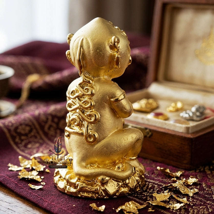 Supreme Phaya Si Hu Ha Ta "Gold-Plated Samrit" Sculptural Statue Amulet - Khru Ba Tao Wat Thung Setthi (Wat Ubosot Ban Lao) 2024 (Master Gold Edition) Thai Blessing Co By RURUECHA