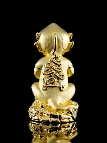 Supreme Phaya Si Hu Ha Ta "Gold-Plated Samrit" Sculptural Statue Amulet - Khru Ba Tao Wat Thung Setthi (Wat Ubosot Ban Lao) 2024 (Master Gold Edition) Thai Blessing Co By RURUECHA