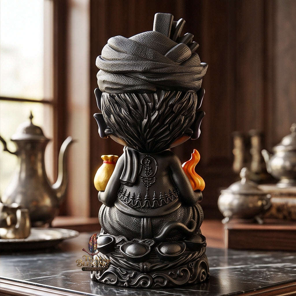 Supreme Phaya Si Hu Ha Ta "Ruai Chap Phlan" (Instant Wealth) Black-Body Copper Altar Bucha Statue - Khru Ba Kham Fan Wat Kor Chok 2024 (Master Bucha Edition) Thai Blessing Co By RURUECHA