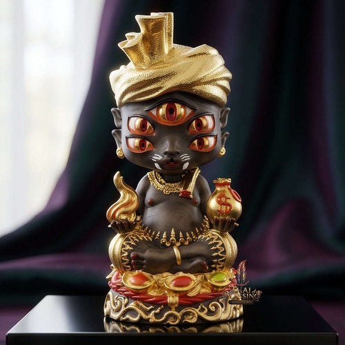 Supreme Phaya Si Hu Ha Ta "Ruai Chap Phlan" (Instant Wealth) Hand-Painted & Gold-Gilded Khan Long Hin Bronze Altar Bucha Statue - Khru Ba Kham Fan Wat Kor Chok 2024 (Master Bucha Edition) Thai Blessing Co By RURUECHA