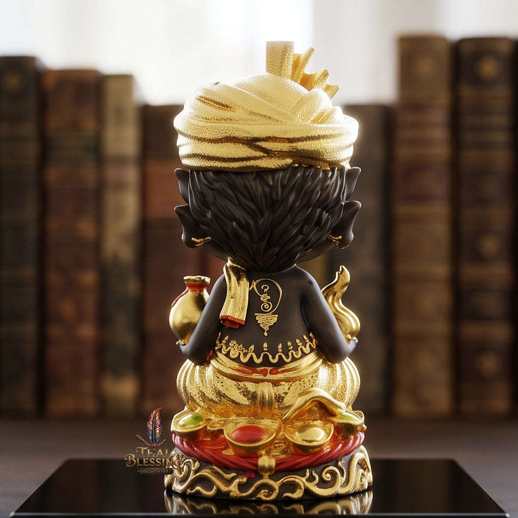 Supreme Phaya Si Hu Ha Ta "Ruai Chap Phlan" (Instant Wealth) Hand-Painted & Gold-Gilded Khan Long Hin Bronze Altar Bucha Statue - Khru Ba Kham Fan Wat Kor Chok 2024 (Master Bucha Edition) Thai Blessing Co By RURUECHA