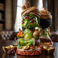 Supreme Phaya Si Hu Ha Ta "Ruai Chap Phlan" (Instant Wealth) Hand-Painted Resin Altar Bucha Statue - Khru Ba Kham Fan Wat Kor Chok 2024 (Master Bucha Edition) Thai Blessing Co By RURUECHA