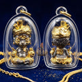 Supreme Phaya Si Hu Ha Ta "Ruai Chap Phlan" (Instant Wealth) Khan Long Hin Gold-Dipped Deity - Khru Ba Kham Fan Wat Kor Chok 2024 (Master Edition) Thai Blessing Co By RURUECHA