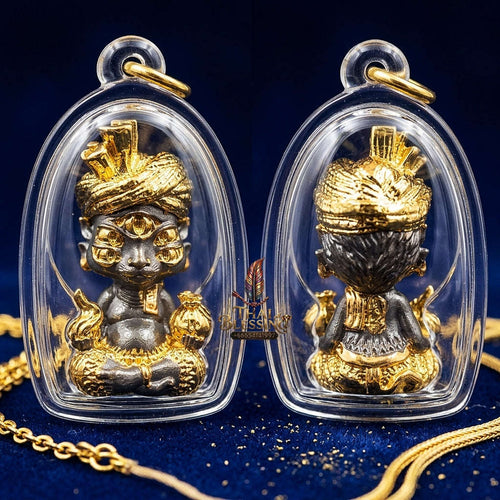 Supreme Phaya Si Hu Ha Ta "Ruai Chap Phlan" (Instant Wealth) Khan Long Hin Gold-Dipped Deity - Khru Ba Kham Fan Wat Kor Chok 2024 (Master Edition) Thai Blessing Co By RURUECHA