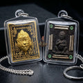 Supreme Phaya Si Hu Ha Ta "Ruai Lon Meu" (Overflowing Wealth) Black Holy Herb Powder Gold-Brushed Deity - Khru Ba Kham Fan Wat Kor Chok 2026 (Master Edition) Thai Blessing Co By RURUECHA