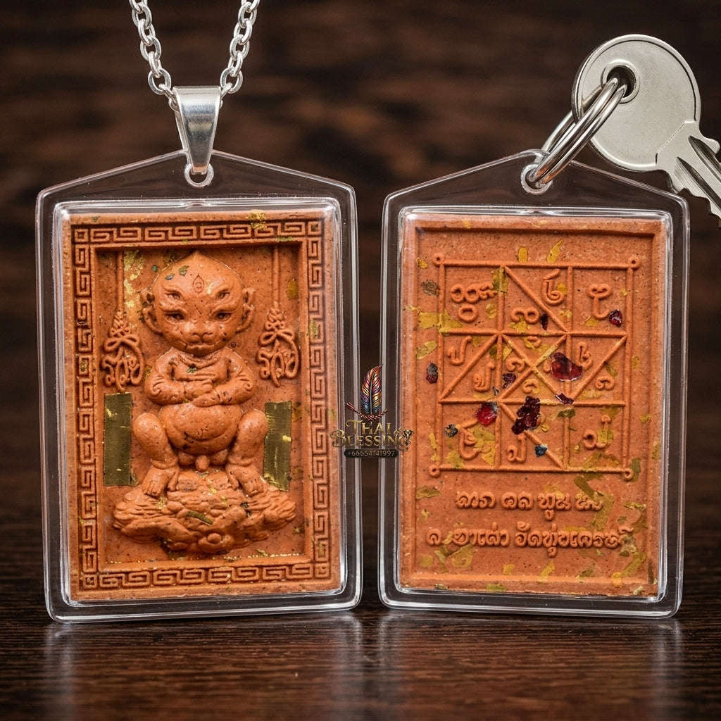 Supreme Phaya Si Hu Ha Ta "Sacred Relic Stone Powder & Gemstones" Amulet - Khru Ba Tao Wat Thung Setthi (Wat Ubosot Ban Lao) 2025 (Master Relic Edition) Thai Blessing Co By RURUECHA