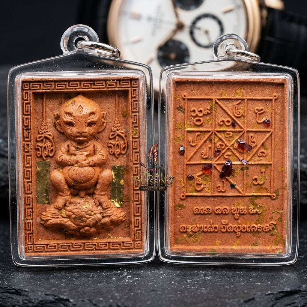 Supreme Phaya Si Hu Ha Ta "Sacred Relic Stone Powder & Gemstones" Amulet - Khru Ba Tao Wat Thung Setthi (Wat Ubosot Ban Lao) 2025 (Master Relic Edition) Thai Blessing Co By RURUECHA