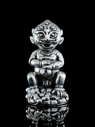 Supreme Phaya Si Hu Ha Ta "Satin Polished Alpaca with Black Oxide" Sculptural Statue Amulet - Khru Ba Tao Wat Thung Setthi (Wat Ubosot Ban Lao) 2024 (Master Alpaca Edition) Thai Blessing Co By RURUECHA
