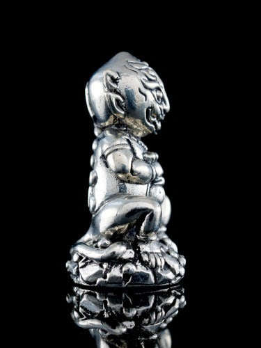 Supreme Phaya Si Hu Ha Ta "Satin Polished Alpaca with Black Oxide" Sculptural Statue Amulet - Khru Ba Tao Wat Thung Setthi (Wat Ubosot Ban Lao) 2024 (Master Alpaca Edition) Thai Blessing Co By RURUECHA